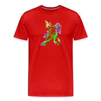 Hip Hop - Männer Premium Bio T-Shirt - Rot - Vorne - Damien (186cm)