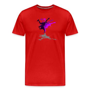 Hip Hop - T-shirt bio Premium Homme - rouge - Devant - Damien (186cm)