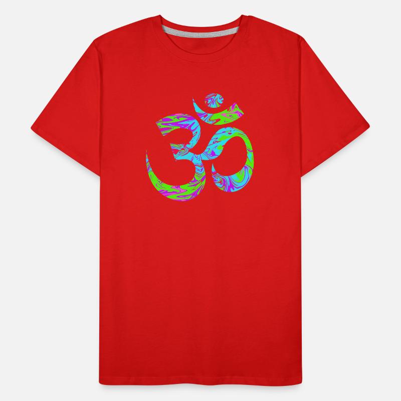 Om - Aum psychedelic green Men's Premium Organic T-Shirt