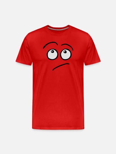 rolleyes - Männer Premium Bio T-Shirt - Rot