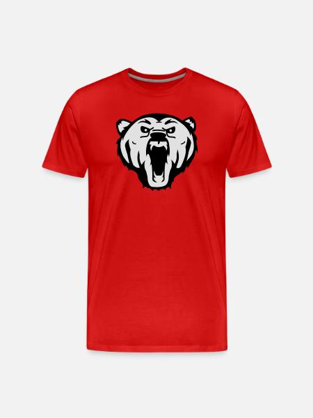 bear grizzly - Men's Premium Organic T-Shirt - red