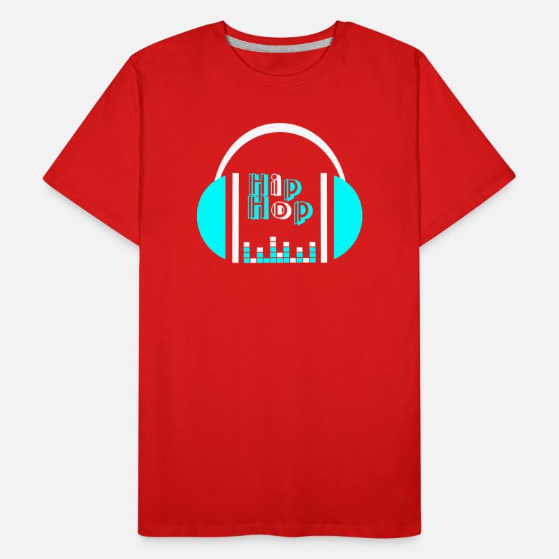 Neonkopfhörer mit Equalizer-Design Männer Premium Bio T-Shirt