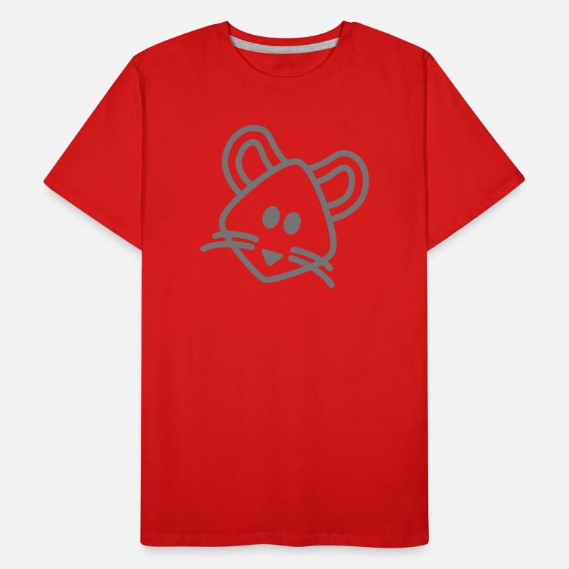 mouse Maus Mäuschen Männer Premium Bio T-Shirt