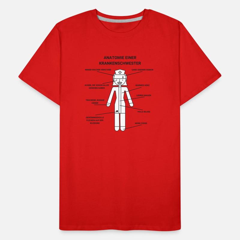 Anatomie einer Krankenschwester Krankenhaus Pflege Männer Premium Bio T-Shirt