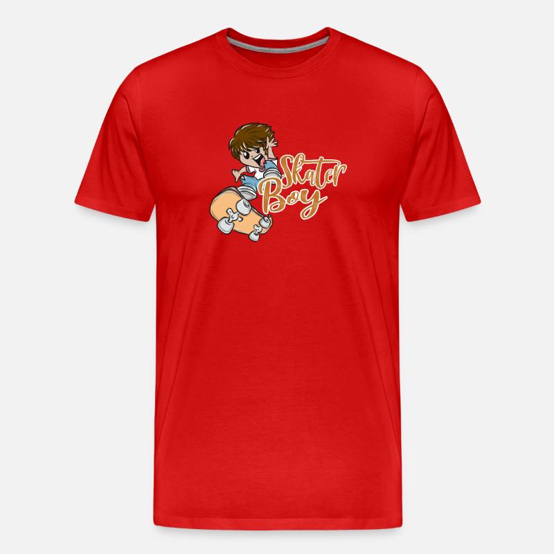 Skateboard - Männer Premium Bio T-Shirt - Rot