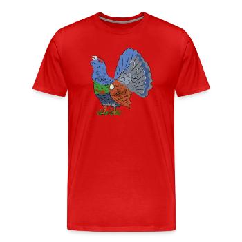 Fabelhafter Auerhahn in Farbenpracht - Männer Premium Bio T-Shirt - Rot - Vorne - Damien (186cm)
