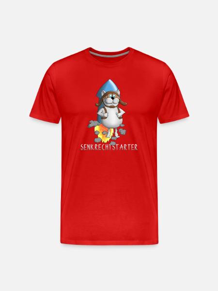 Funny rocket - décollage - décollage - T-shirt bio Premium Homme - rouge