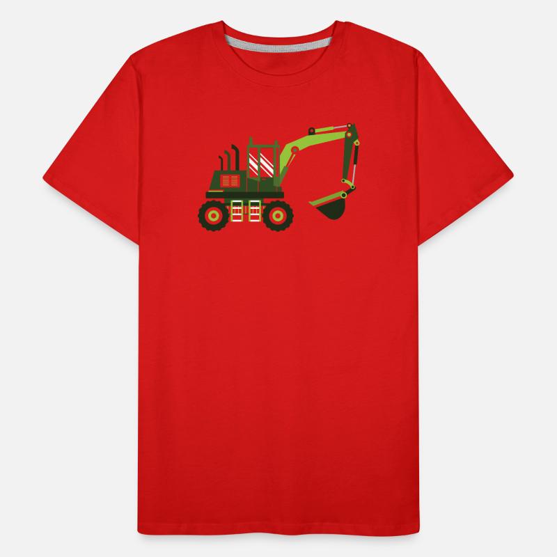 Excavator construction site crane construction trailer daycare excavator driver Men's Premium Organic T-Shirt