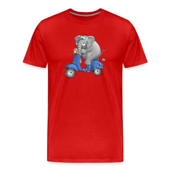 Moteur Cartoon Bande dessinée - T-shirt bio Premium Homme - rouge - Devant - Damien (186cm)