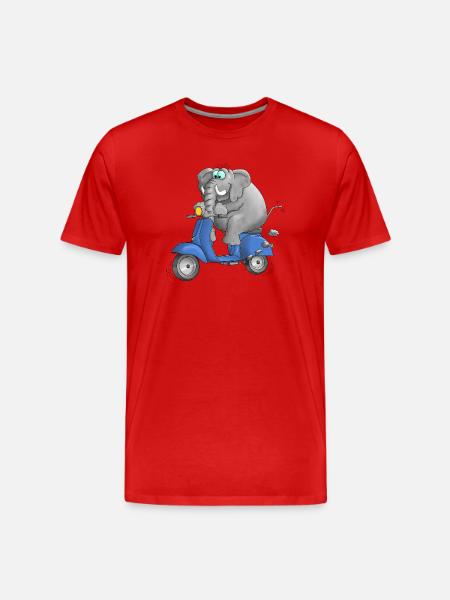 Scooter Cartoon Comic - Men's Premium Organic T-Shirt - red