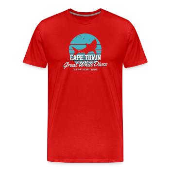 Cape Town Great White Shark Dives - Men's Premium Organic T-Shirt - red - Front - Damien (186cm)