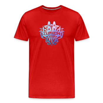 Zürich | Zurich | Züri - Männer Premium Bio T-Shirt - Rot - Vorne - Damien (186cm)