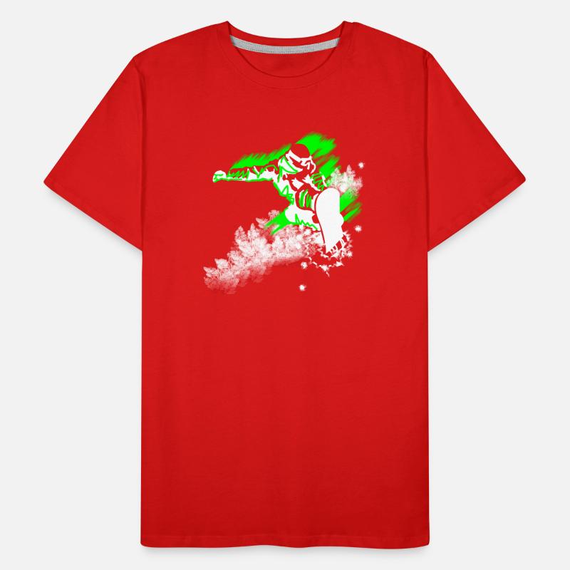 Snowboarder Männer Premium Bio T-Shirt