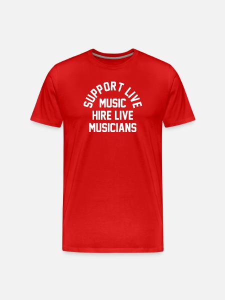 Support Live Music Musicians T-Shirt - Men's Premium Organic T-Shirt - red
