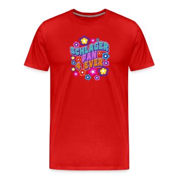Schlagerfan Schlagermusik Fan Schlager Statement - T-shirt bio Premium Homme - rouge - Devant - Damien (186cm)