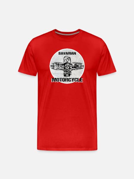 Bavarian Motorcycle boxer engine - Men's Premium Organic T-Shirt - red