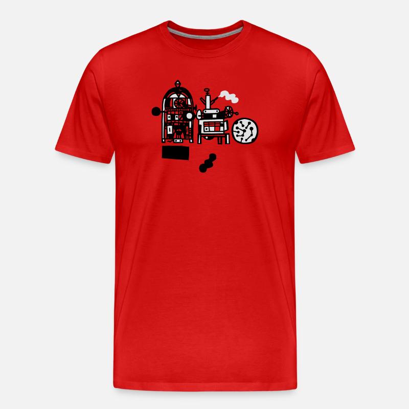 Techno - Men's Premium Organic T-Shirt - red