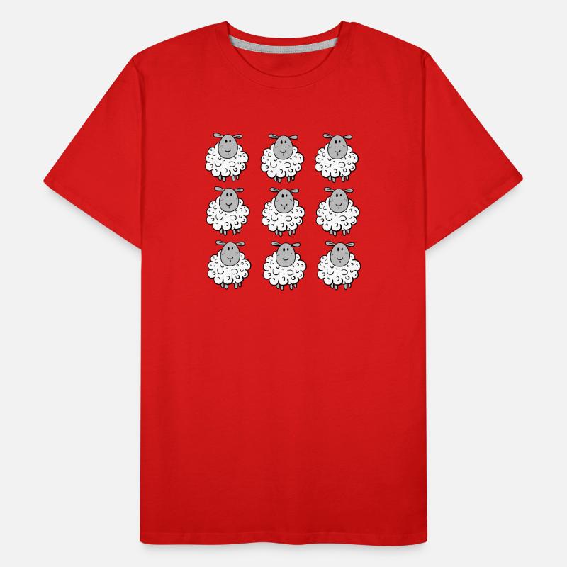 Funny Schafherde I Schafe I Schäfchen I Geschenk Männer Premium Bio T-Shirt