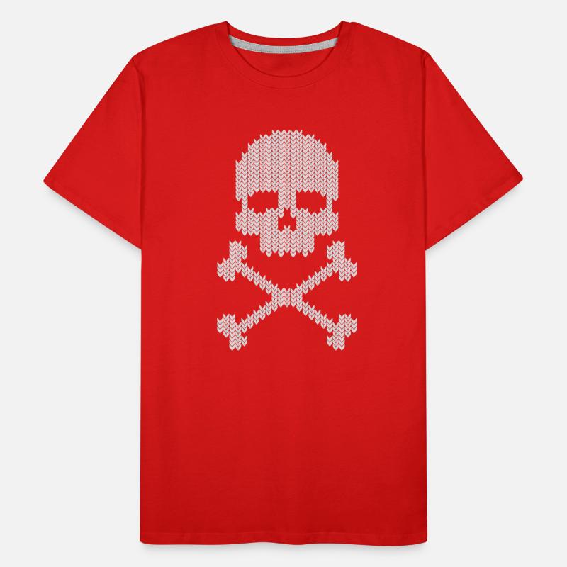 skull knitted Men's Premium Organic T-Shirt