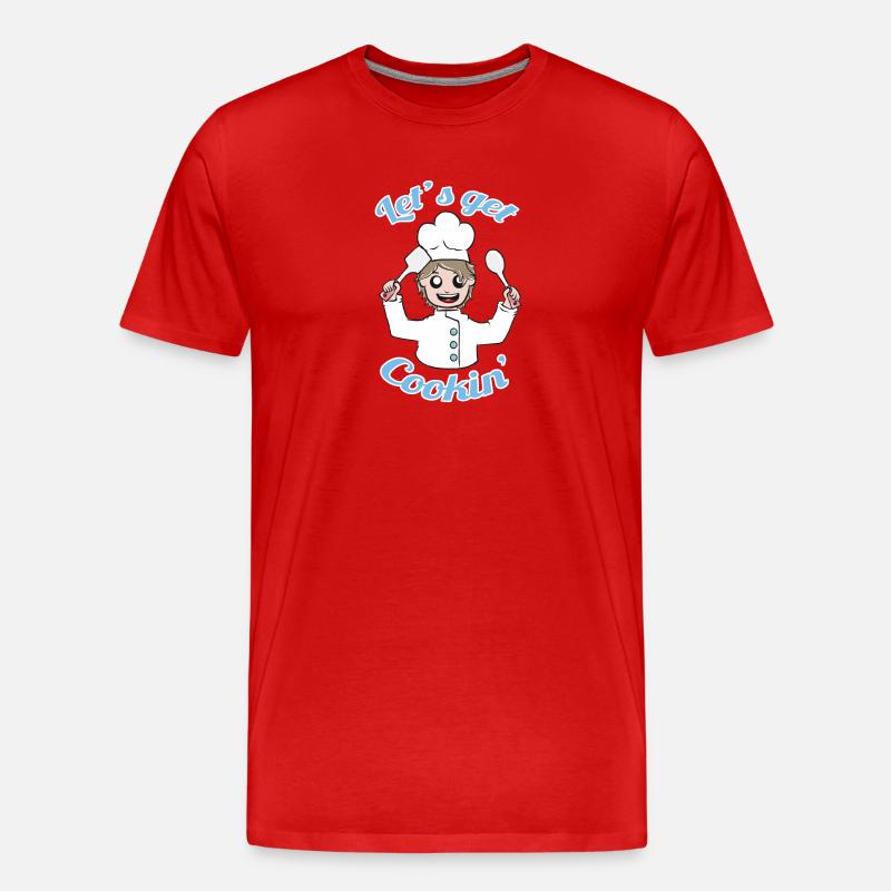 Cuisinons! - T-shirt bio Premium Homme - rouge