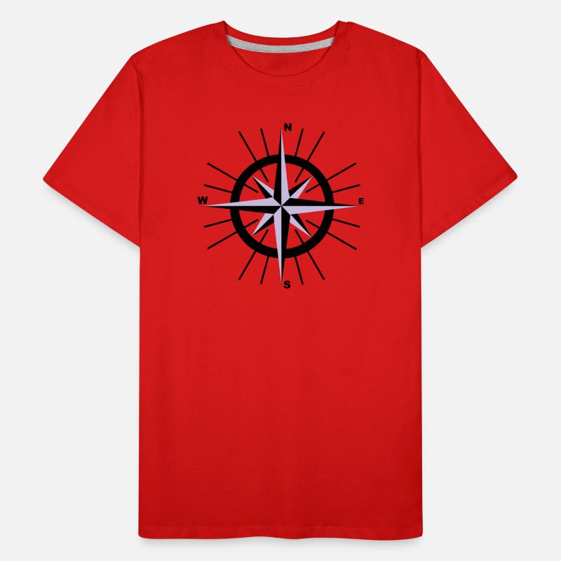 Compass nautique T-shirt bio Premium Homme
