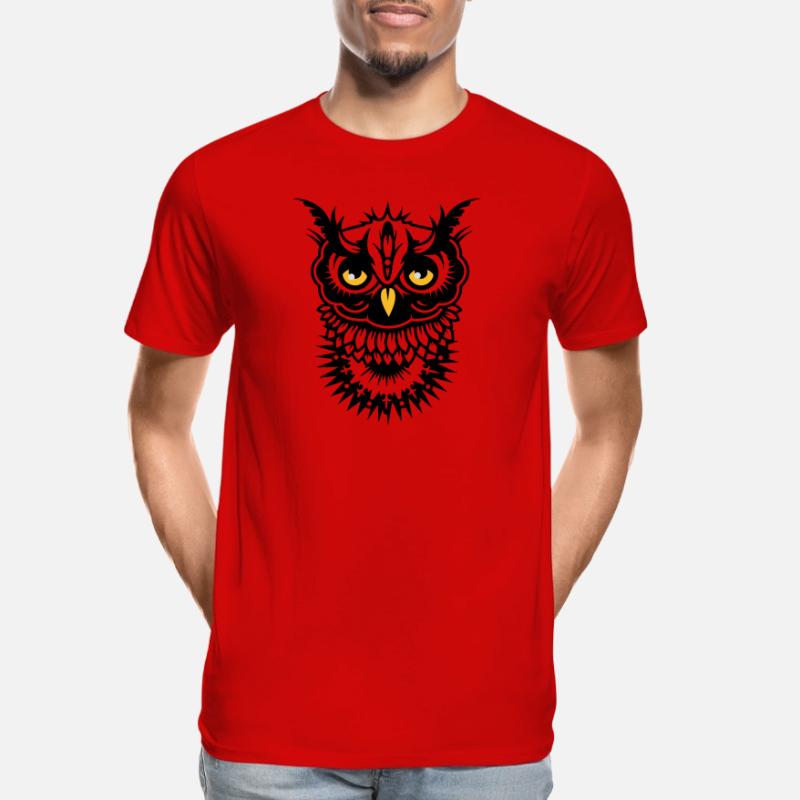 Gesicht einer Eule Männer Premium Bio T-Shirt