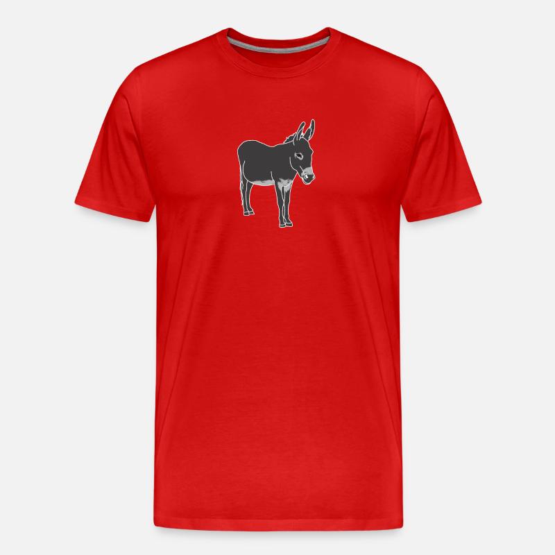 Esel - Männer Premium Bio T-Shirt - Rot