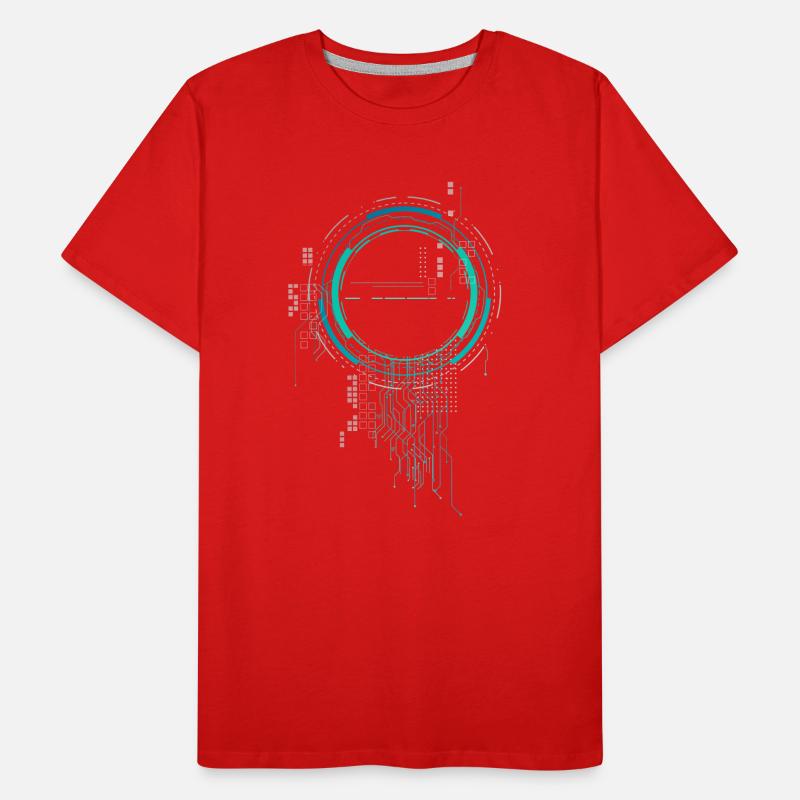 cpu pc nerd vaisseau spatial sci-fi carte mère lol cod T-shirt bio Premium Homme