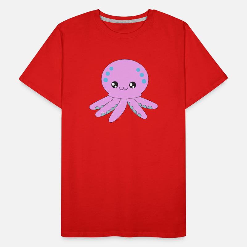 Pieuvre, pieuvre, tentacule, sous l'eau T-shirt bio Premium Homme