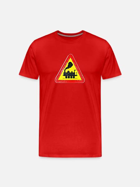 Croix de train - T-shirt bio Premium Homme - rouge