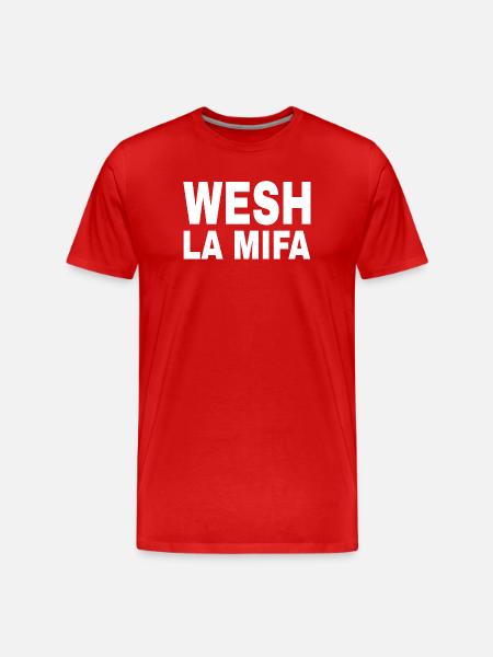 Artistic expression of the committed Mifa - Men's Premium Organic T-Shirt - red