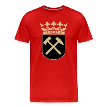 Armoiries du Ruhrpott petites - T-shirt bio Premium Homme - rouge - Devant - Damien (186cm)