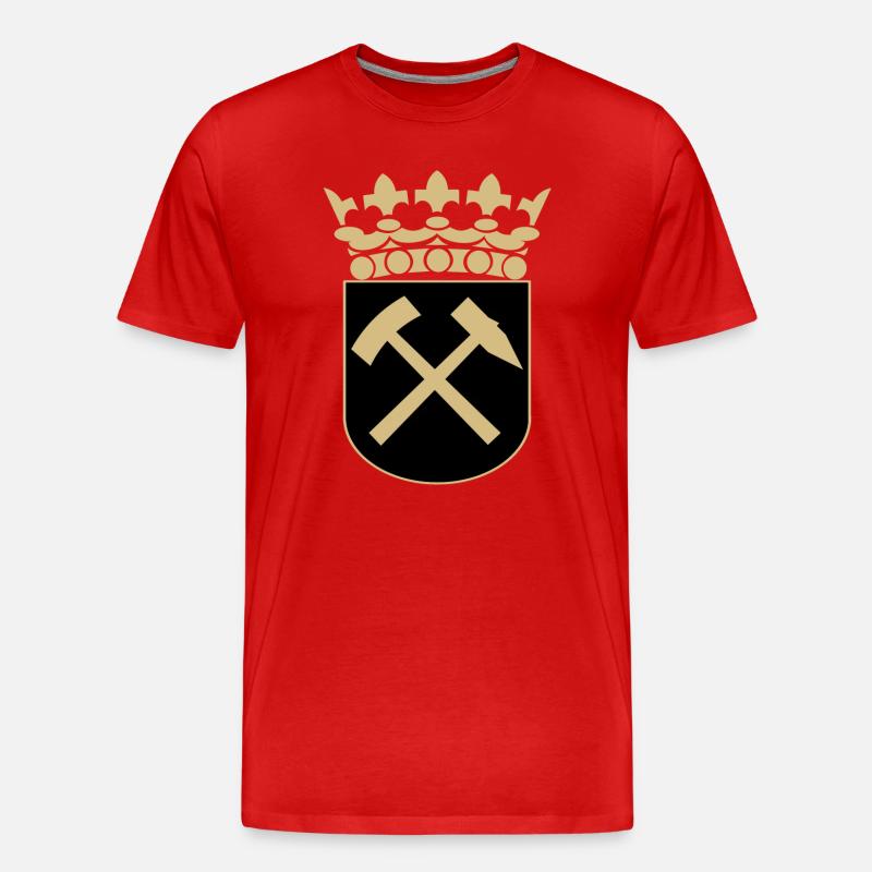 Ruhrpott Wappen klein - Männer Premium Bio T-Shirt - Rot