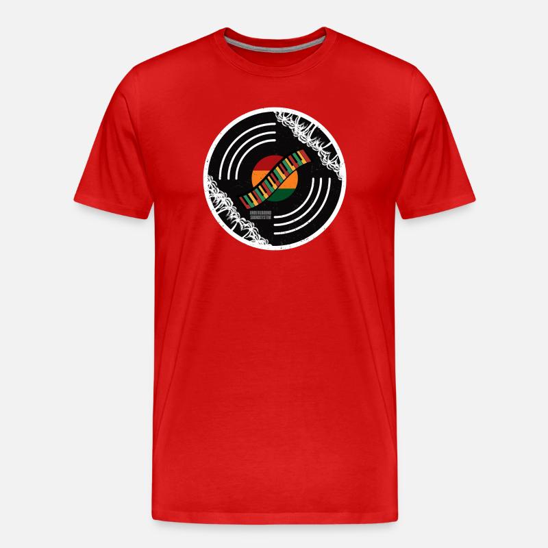 Klangkreis Regenbogen Keyboard - Männer Premium Bio T-Shirt - Rot