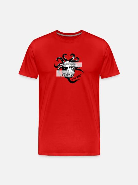 HP Lovecraft / Cthulhu - Men's Premium Organic T-Shirt - red