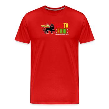Rasta Fari Underground Sound System - Men's Premium Organic T-Shirt - red - Front - Damien (186cm)