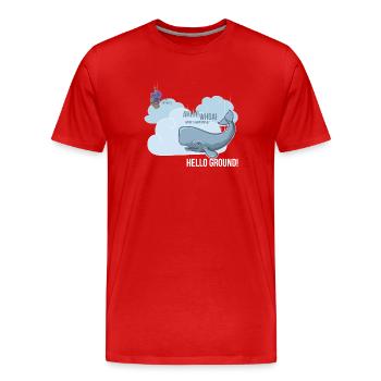 Whale & Petunia - Männer Premium Bio T-Shirt - Rot - Vorne - Damien (186cm)