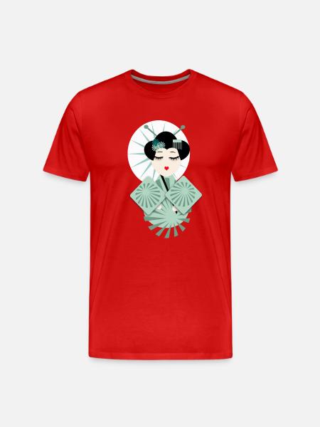 geisha - Men's Premium Organic T-Shirt - red