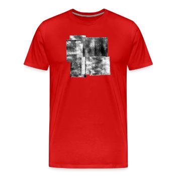 Encre roulée - T-shirt bio Premium Homme - rouge - Devant - Damien (186cm)