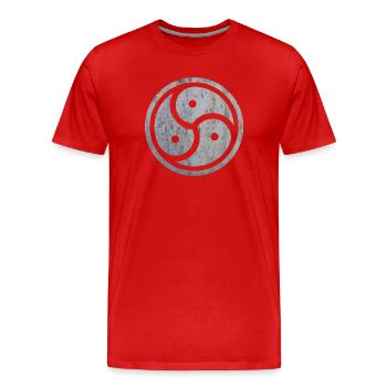 bdsm symbol fetisch bondage latex dominiert herrin - Männer Premium Bio T-Shirt - Rot - Vorne - Damien (186cm)