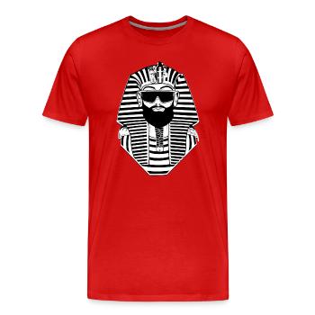Pharao Sonnenbrille - Ägypten Sphinx - Männer Premium Bio T-Shirt - Rot - Vorne - Damien (186cm)