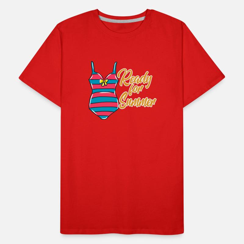 Sommer Bikini Männer Premium Bio T-Shirt