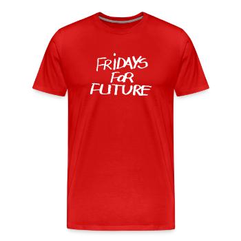 Vendredis pour le futur - T-shirt bio Premium Homme - rouge - Devant - Damien (186cm)