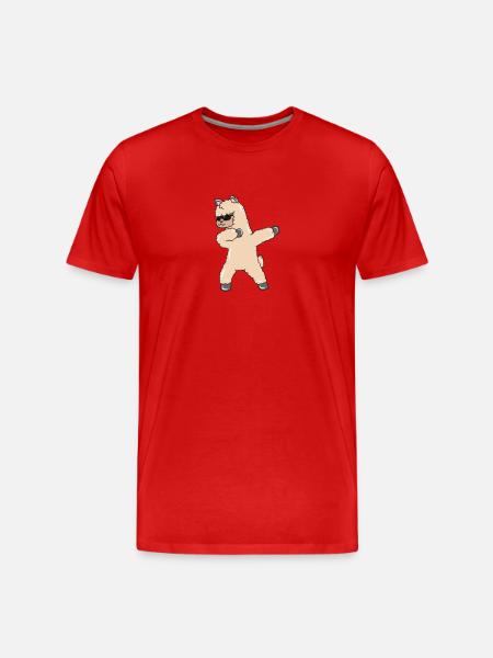 Lama sunglasses - Men's Premium Organic T-Shirt - red
