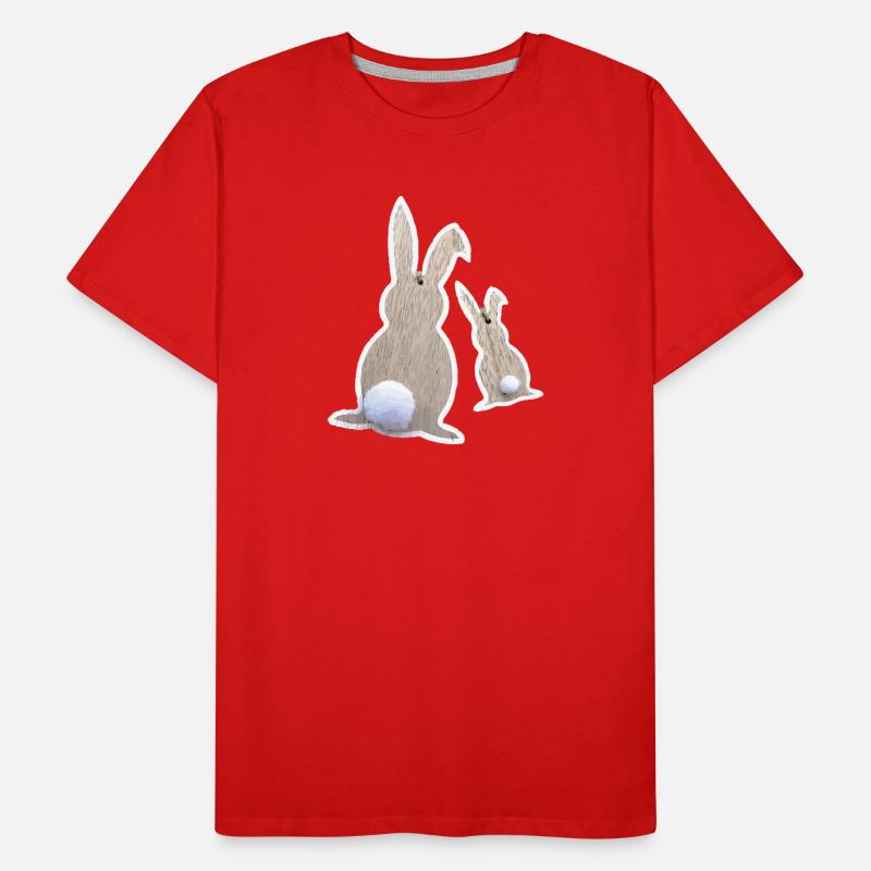 Easter bunnies from behind Men's Premium Organic T-Shirt