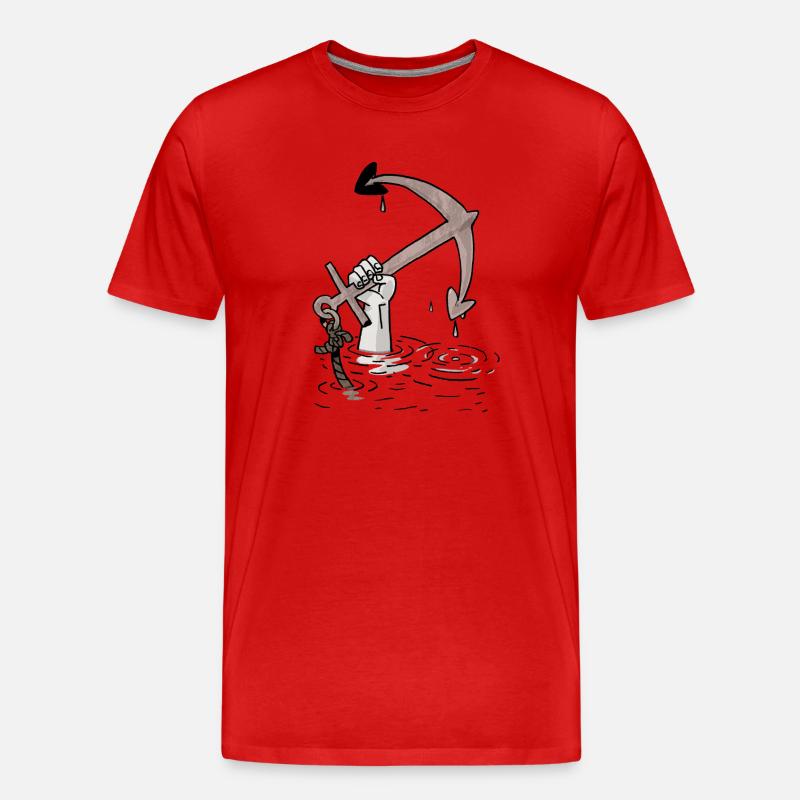 Anker - Männer Premium Bio T-Shirt - Rot