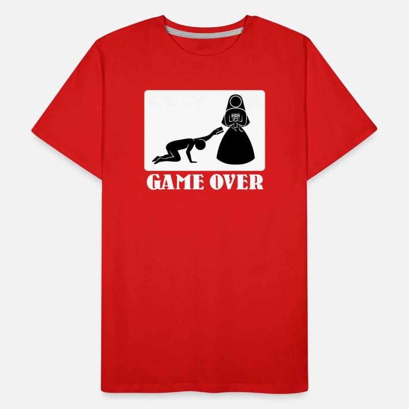 Game Over Wedding Statement Funny JGA Polterer Men's Premium Organic T-Shirt