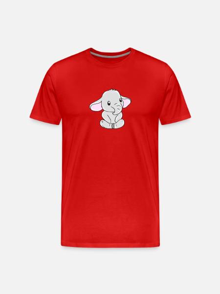 elephant - Men's Premium Organic T-Shirt - red