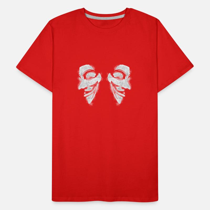 Anonymous v like vendetta Double Head Men's Premium Organic T-Shirt