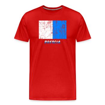 Brescia flag Flagge Fahne Flagge Bandera Drapeau - Männer Premium Bio T-Shirt - Rot - Vorne - Damien (186cm)